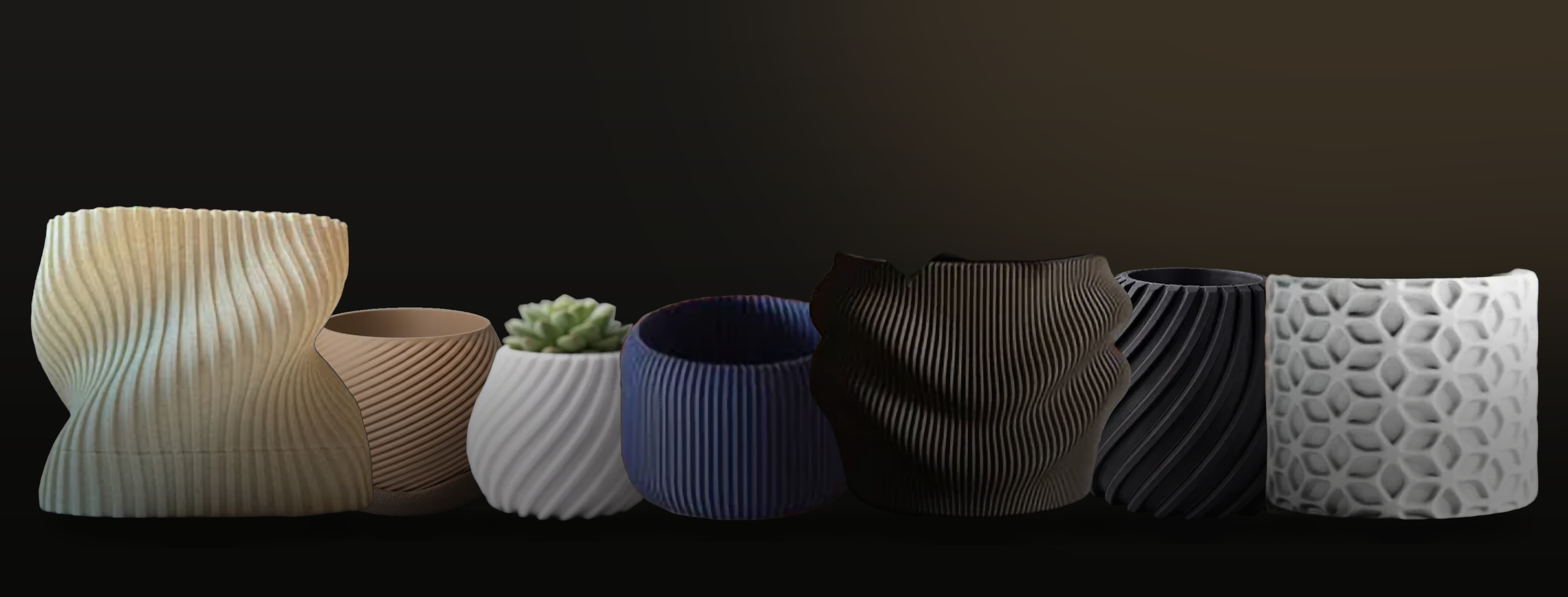 Direct watering planters — Geometric forms you water by hand