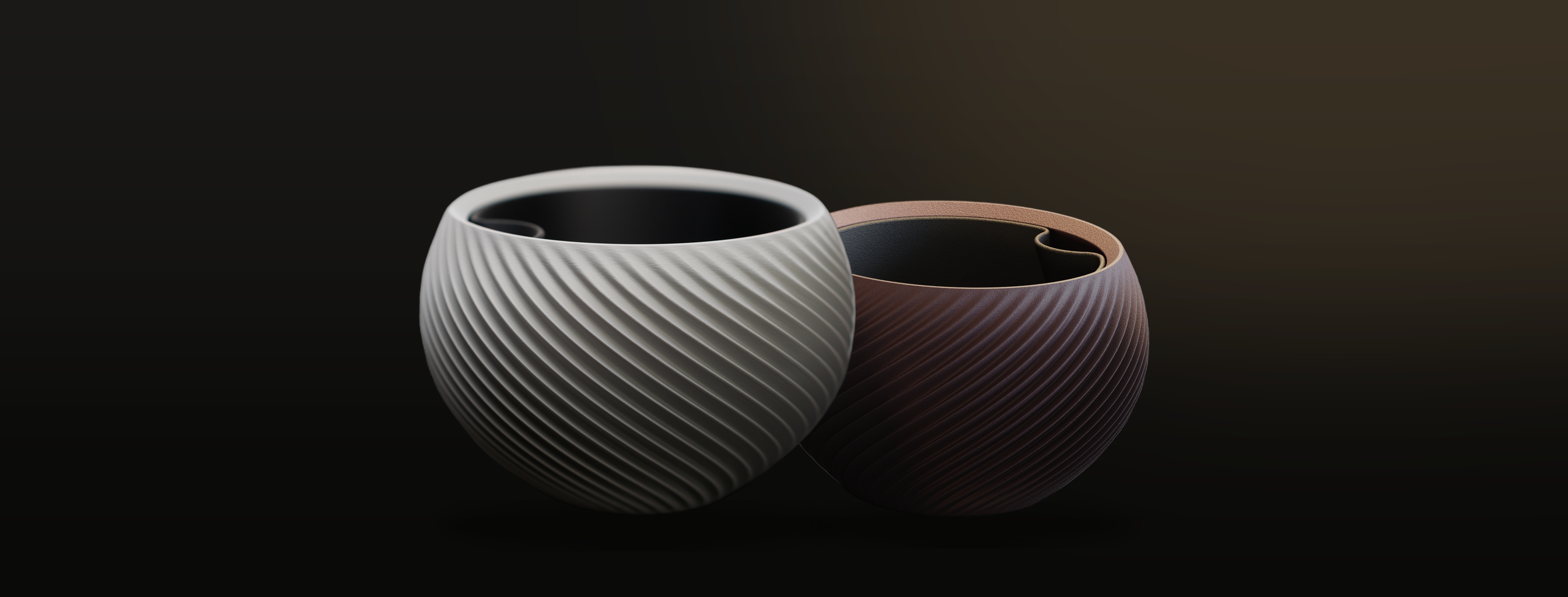 Marea planters — Self-watering · soft waves like still water